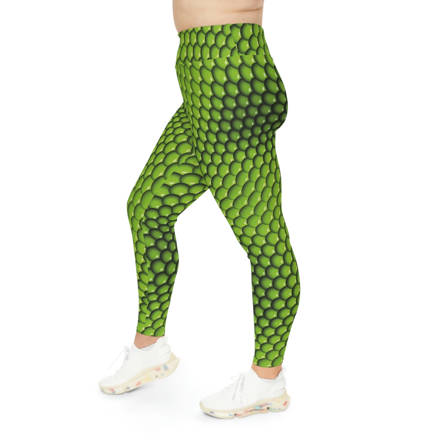 Lizard Plus Size Leggings, reptile fitness apparel, animal print casual outfit, Peach lift leggings, Plus Size Leggings