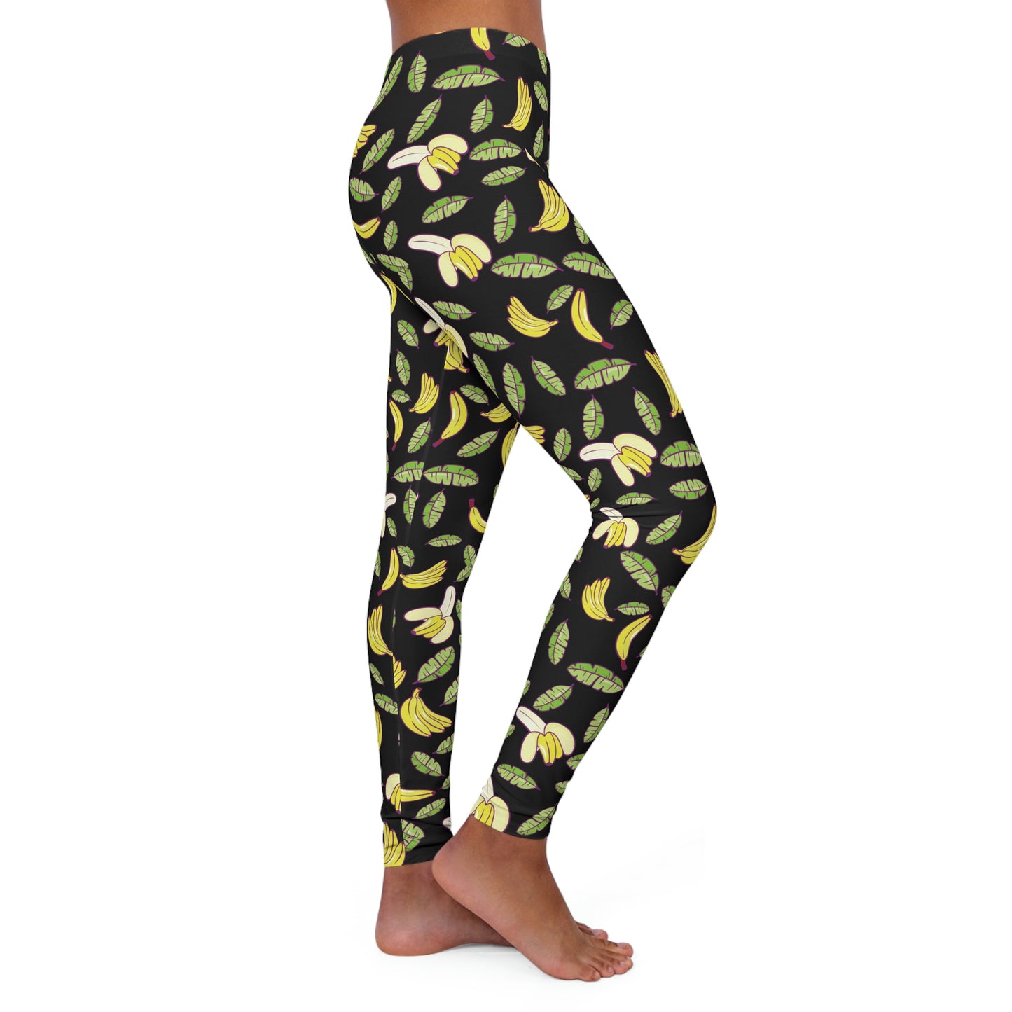 Women's Bananas Fruit Women Leggings, One of a Kind Gift - Unique Workout Activewear tights for Wife, Girlfriend, Mothers Day Gift