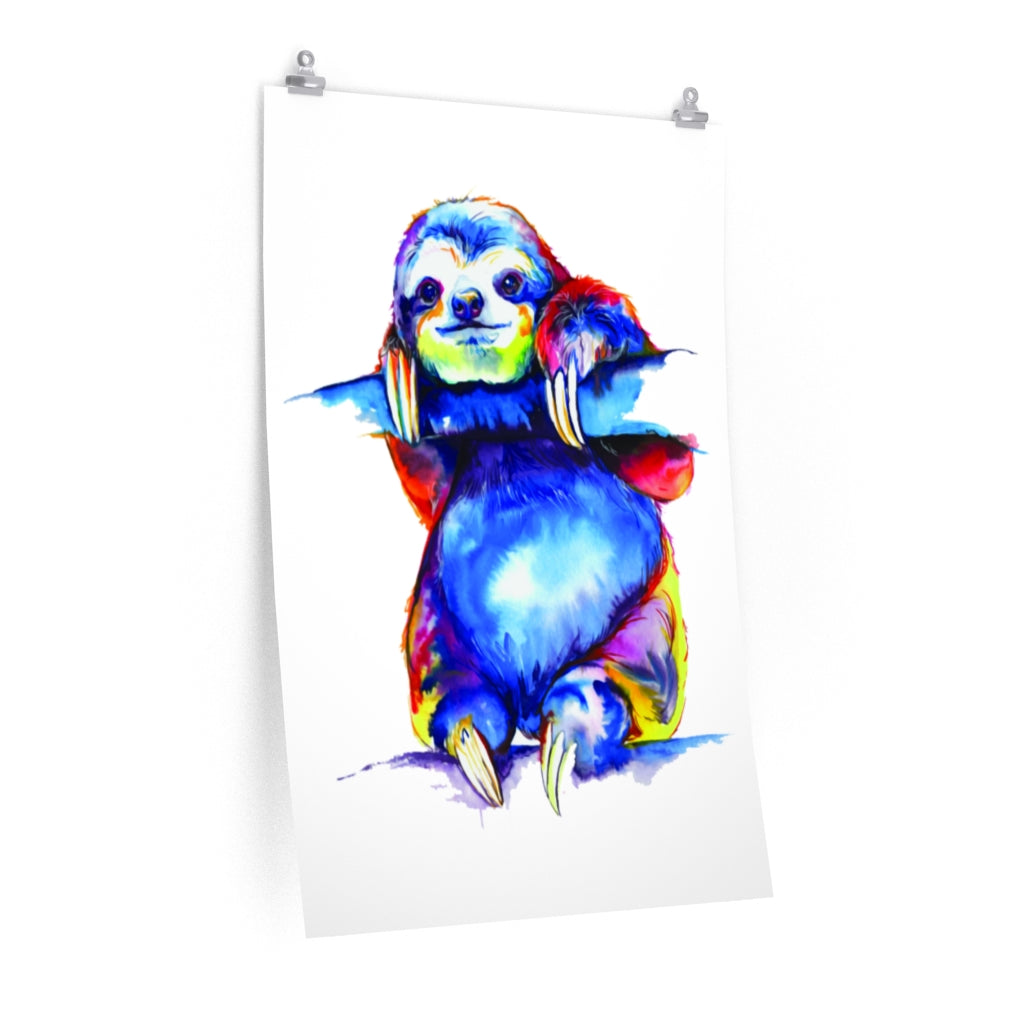 Sloth Watercolor Premium Matte vertical posters print