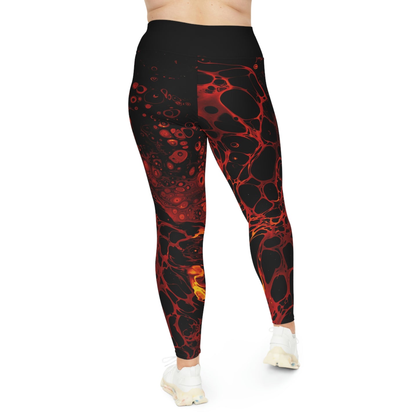 Lava Cute Summer Plus Size Leggings, One of a Kind Gift - Workout Activewear tights for Mothers Day, Girlfriend