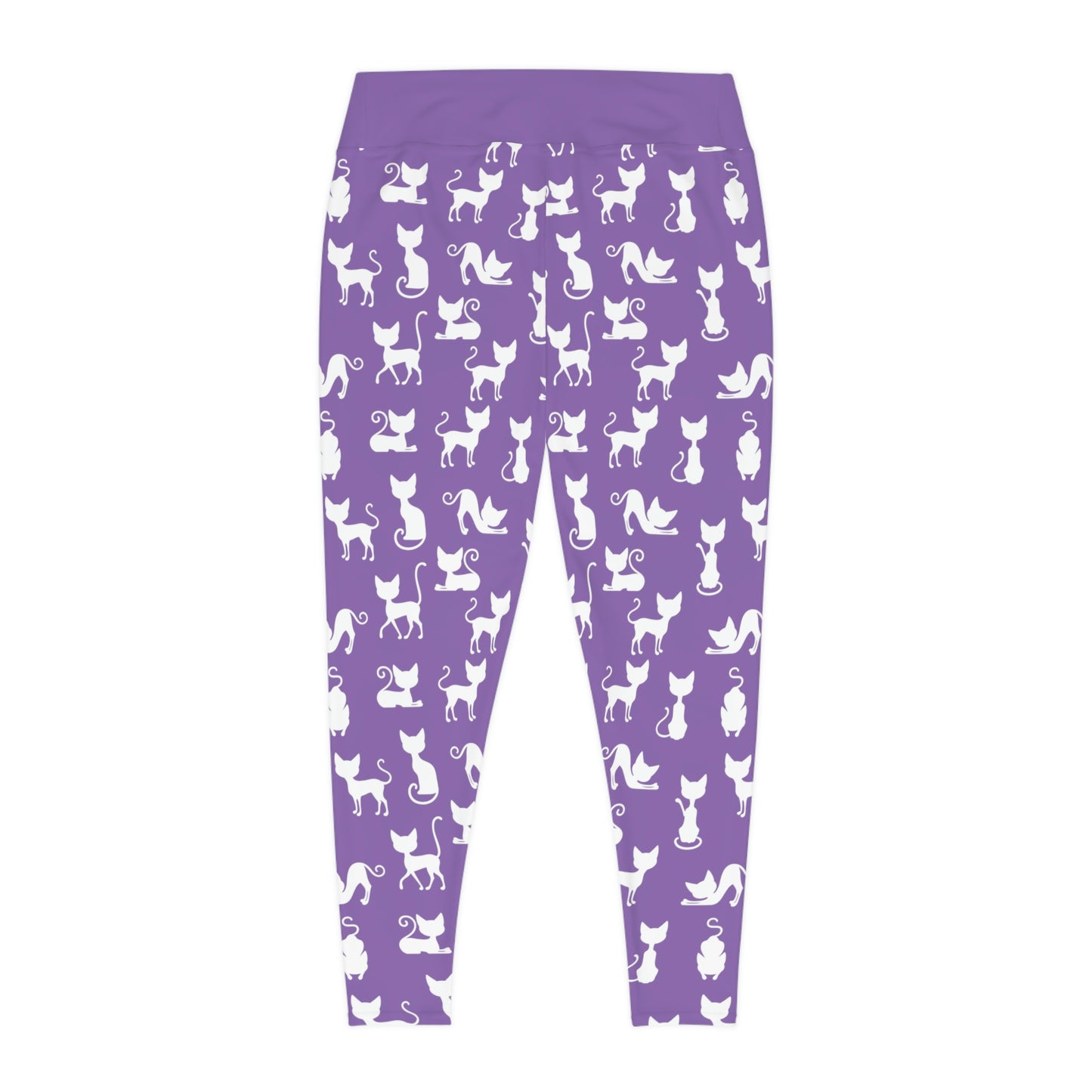 Purple cat lovers, Cat Print, Kitty Plus Size Leggings
