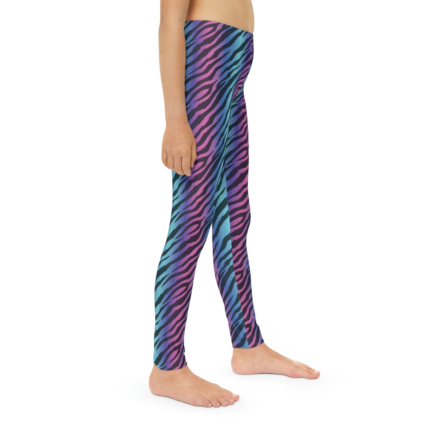Rainbow Cute Summer Youth Leggings, One of a Kind Gift - Workout Activewear tights for kids, Granddaughter, Niece Christmas Gift