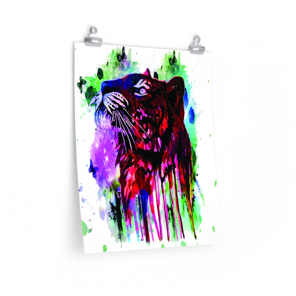 Tiger Watercolor Premium Matte vertical posters print