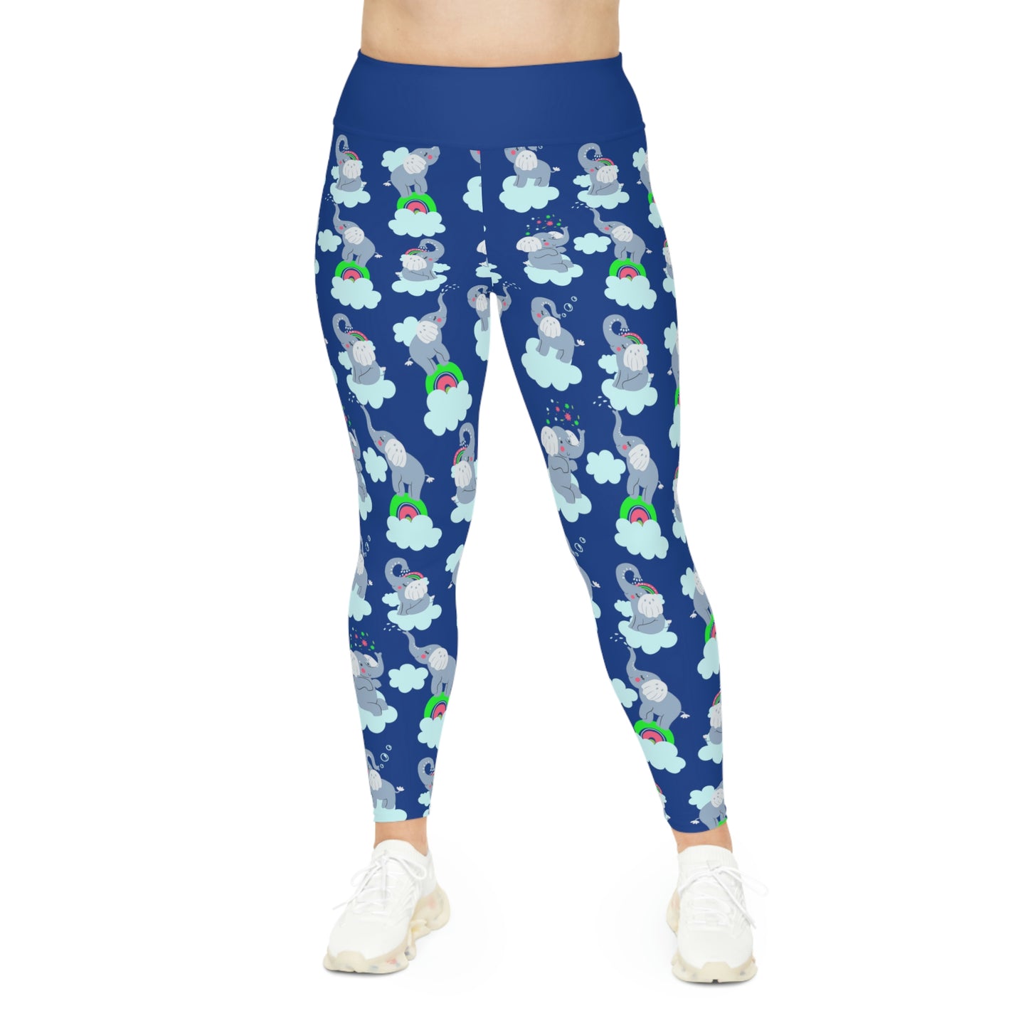 Elephant Plus Size Leggings animal kingdom, One of a Kind Workout Activewear for Wife Fitness, Best Friend, mom and me tights Christmas Gift