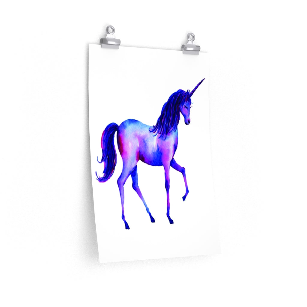 Unicorn Watercolor Premium Matte vertical posters print