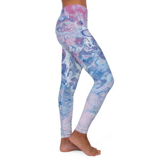 Abstract Marble Women Leggings, One of a Kind Workout Activewear for Wife Fitness, Best Friend, mom and me tights Christmas Gift