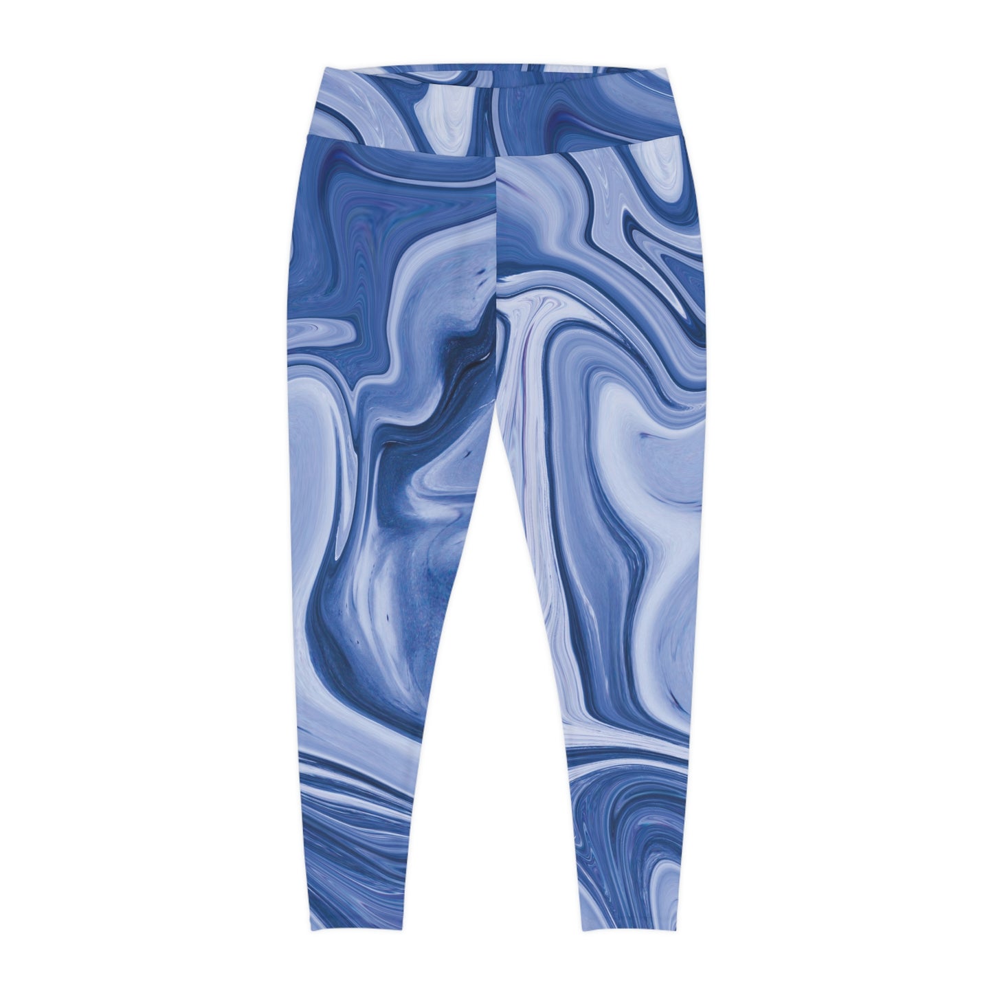 Abstract Marble Plus Size Leggings, One of a Kind Workout Activewear for Wife Fitness, Best Friend, mom and me tights Christmas Gift