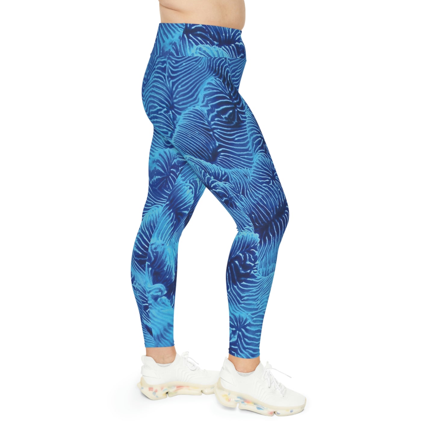 Beach Ocean Plus Size Leggings One of a Kind Gift - Unique Workout Activewear tights for Wife fitness, Mother, Girlfriend Christmas Gift