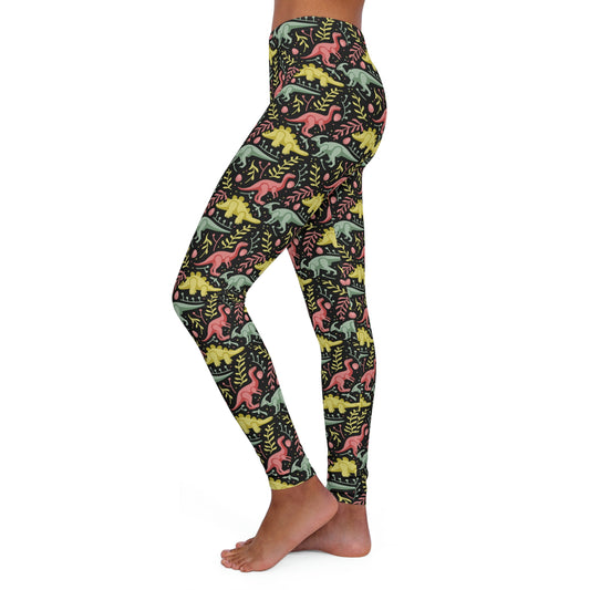 Women Dinosaur Trex Jurassic Park Leggings, One of a Kind Gift - Unique Workout Activewear tights for Wife, Best Friend . Mothers Day or Christmas Gift