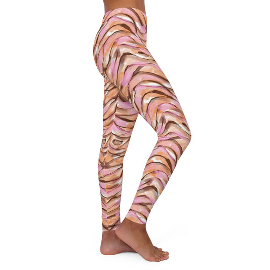 Women's Tiger Abstract Print Leggings, One of a Kind Gift - Workout Activewear  for Wife Fitness, Best Friend, mom and me tights Christmas Gift