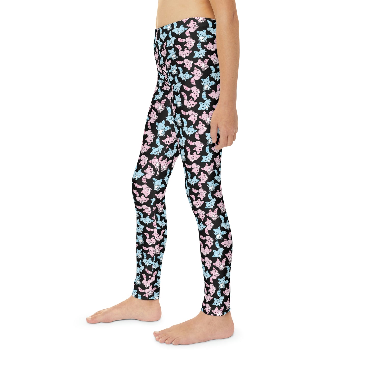 Cat Lovers Pawsome Cute Youth Leggings, One of a Kind Gift - Workout Activewear tights for kids, Granddaughter, Niece Christmas Gift