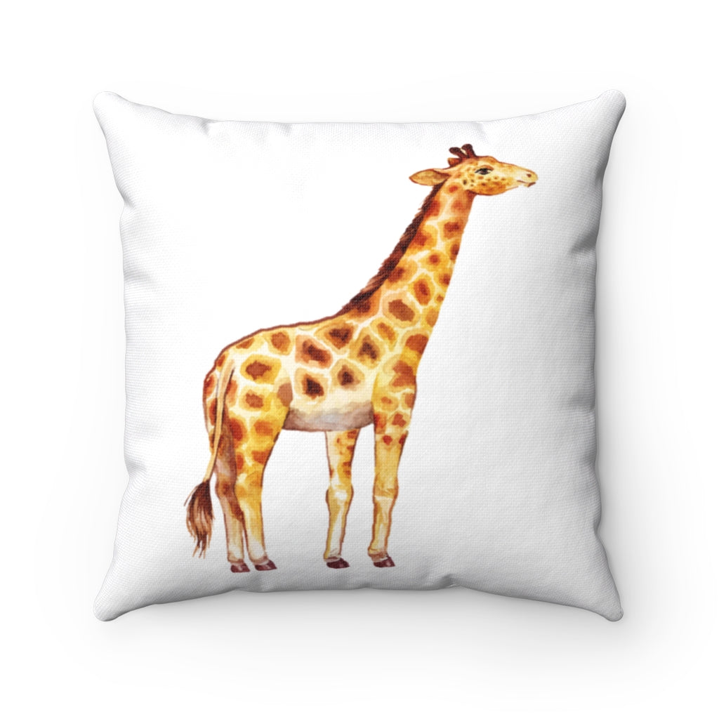 Giraffe Spun Polyester Square Pillow