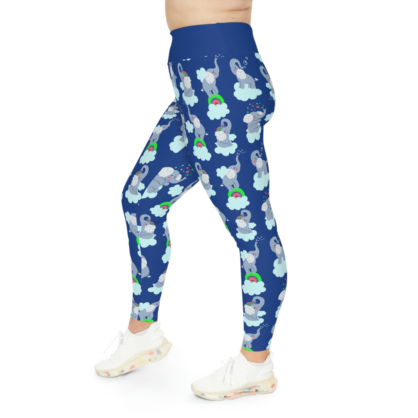 Elephant Plus Size Leggings animal kingdom, One of a Kind Workout Activewear for Wife Fitness, Best Friend, mom and me tights Christmas Gift