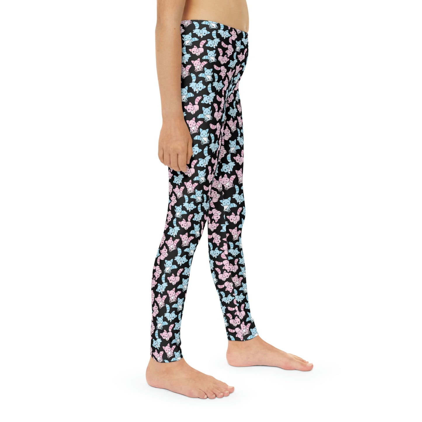 Cat Lovers Pawsome Cute Youth Leggings, One of a Kind Gift - Workout Activewear tights for kids, Granddaughter, Niece Christmas Gift