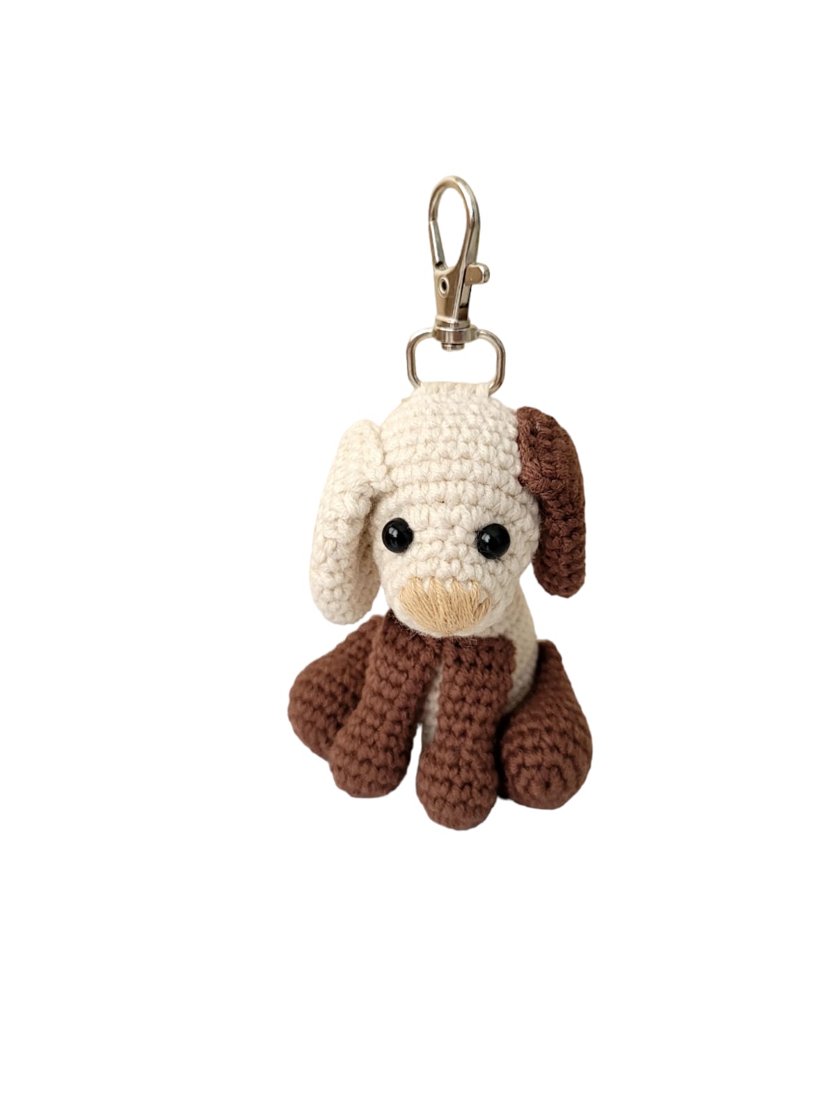 Key Ring: Dog bag Charm, Crochet Dog, Crochet Puppy, Crochet Keychain, Dog Keychain, Amigurumi Keychain, Bag Accessory, Backpack Accessory, Handmade Keychain