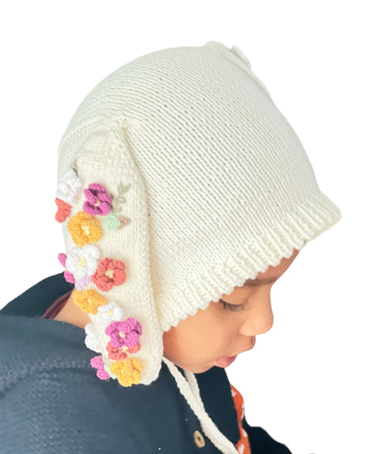 Bunny Rabbit Handmade , Crochet Bonnet, Bunny Ears Crochet hat, Crochet Bunny Ears Hat,Cute girl hair accessories