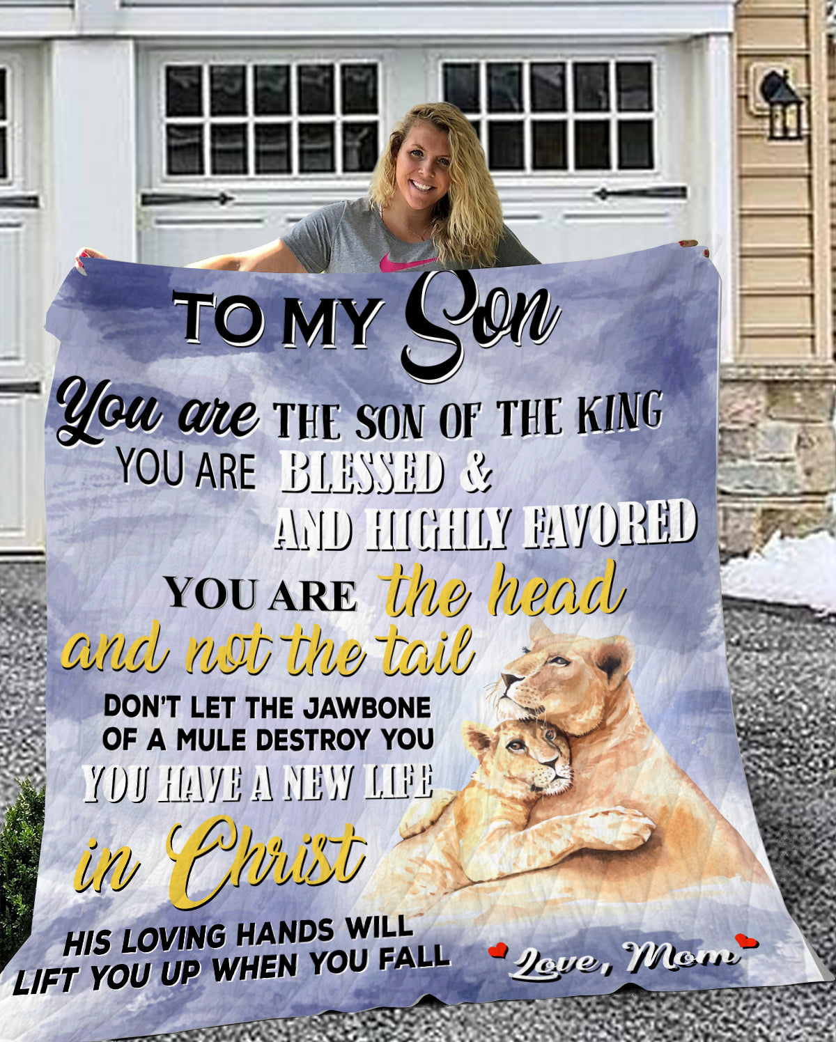 Son of the King Sherpa Fleece Blanket ( Son from Mom)
