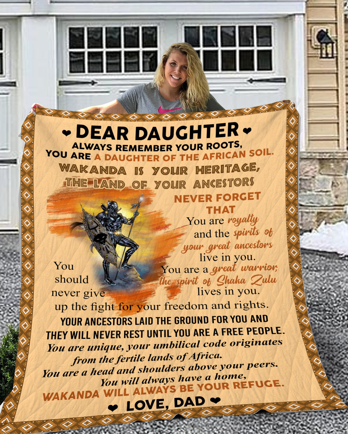 Wakanda Velveteen Plush Blanket (Daughter from Dad)